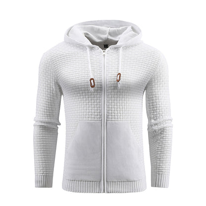Four Seasons Knitting Zipper Hoodies Leather Printing 3D Outdoor Sports Hoodies with Pockets